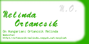 melinda ortancsik business card